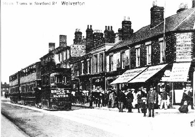Outside Hutchinson's shop, Stratford Road, Wolverton