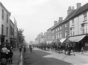 British Army troops in Stony Stratford - 1913