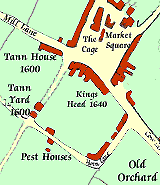 Stony Stratford - map detail of Pest Houses