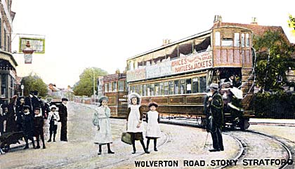 The Stony Stratford to Wolverton tram, at the Forester's Arms