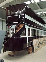 The restored tramcar at Milton Keynes Museum