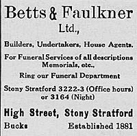 Betts & Faulkner advertisement 1957