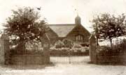 The entrance to the cemetry on the western edge of the town