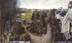 Wolverton Park seen from the Stratford Road with the now demolished station buildings on the right.