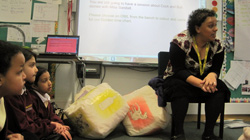 Year 2 students create their own 'Cock and Bull Story' with Anne-Marie Sandos, Learning Co-ordinator