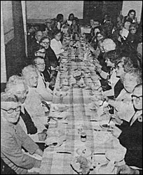 A table of guests at the W.I. supper