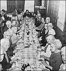 A table of guests at the W.I. supper