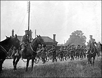 War Games troops going over the bridge by the station in Castlethorpe