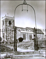 The old churchyard gate & railings at Castlethorpe