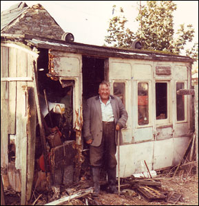 Ben in the doorway of a London North Western Railway