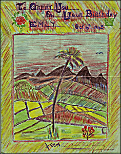 Birthday greeting card for Emily - 1945