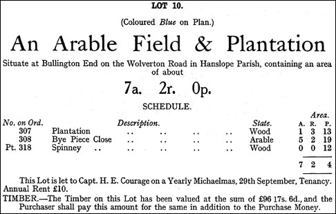 Castlethorpe Estate Sale September 1920 - Lot 10