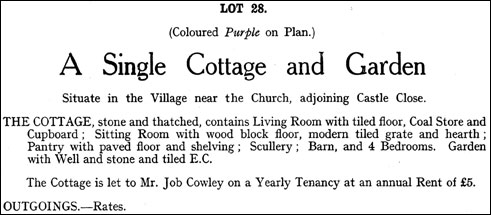 Castlethorpe Estate Sale September 1920 - Lot 28