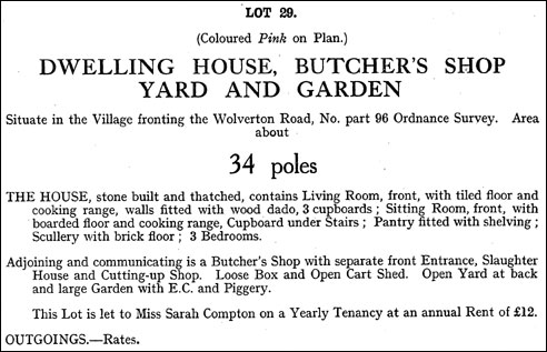 Castlethorpe Estate Sale September 1920 - Lot 29
