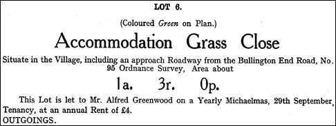Castlethorpe Estate Sale September 1920 - Lot 6