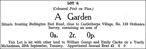 Castlethorpe Estate Sale September 1920 - Lot 8