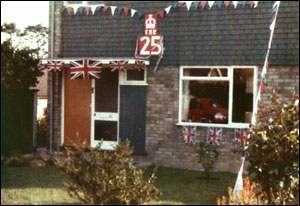 House decorated for the Silver Jubilee of Queen Elizabeth II