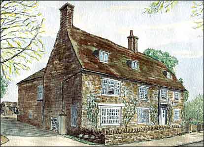Painting of Manor Farm house