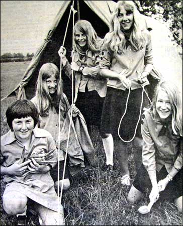 From left: Charlotte Stock (12), Wendy Edmonds (12), Kim Wesley (13), Jackie Lambert (13) and Louise Kendrick (12)