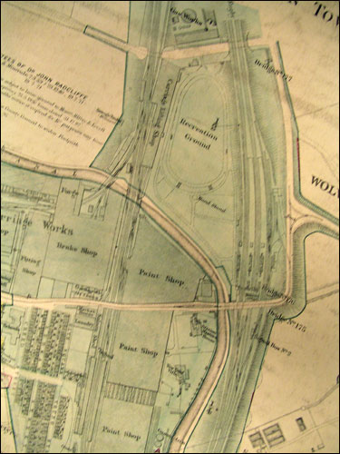 A plan of part of Wolverton Works in the late 1800s