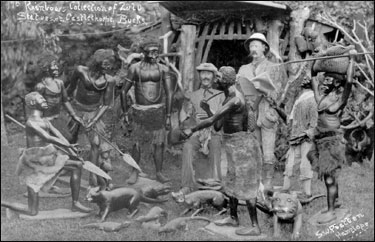 Livingstone & Zulu Warriors life size painted wooden models owned by Mr. Rainbow