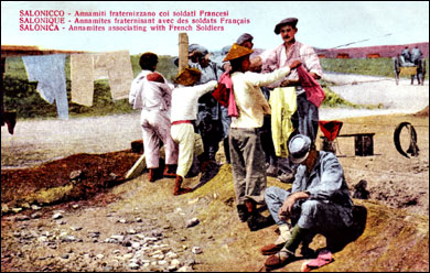 Annamities associating with French Soldiers in Salonika during WW I