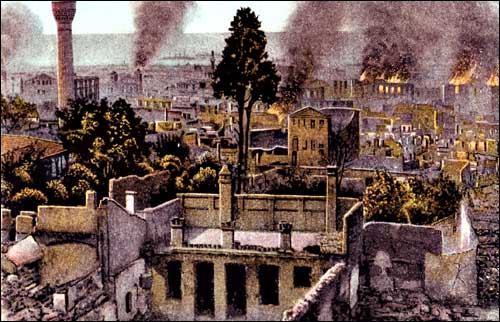 Salonika - burned part of the high town during WW I