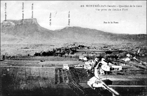 Montmélian (Savoie) - Quartier de la Gare. Vue prise de l'ancien Fort