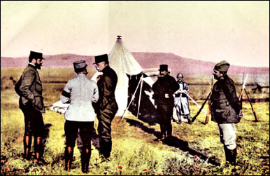 Salonika - General Sarrail with his staff - WW I