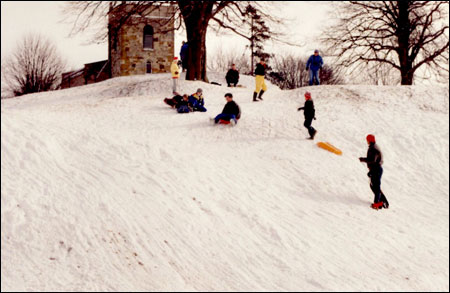 Castle Hill in the winter of 1991