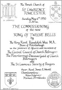 Dedication of the 12 bells.