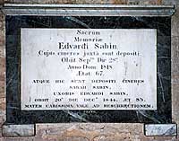 Memorial to Edward Sabin