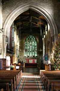 Interior view of St Lawrence church