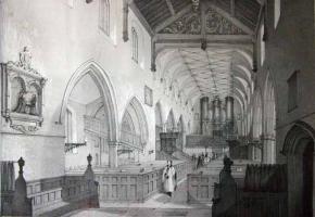 Church interior looking West (circa 1840)