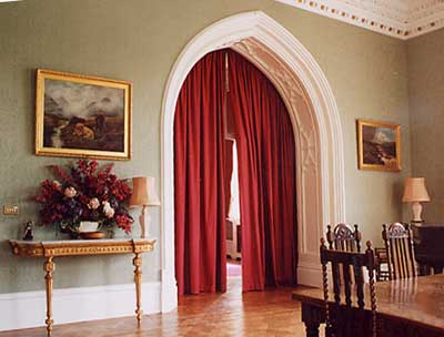 The door way from the south drawing room into the north drawing room 