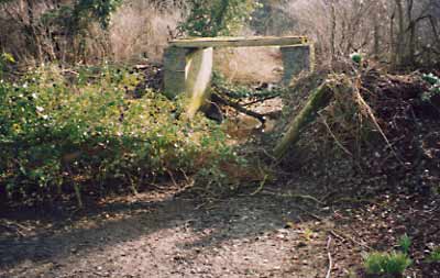 The ground either side of the bridge has sunk since in was built c. 1910