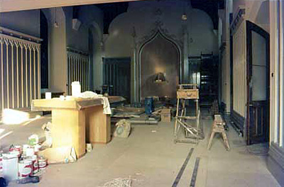 chapel during the renovations in 1969