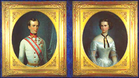 Engagement photos of Franz Joseph and Elizabeth in 1853