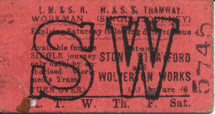 A tram ticket