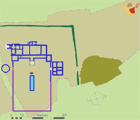 Plan of the grounds of the villa