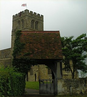 Scarecrow on the St Laud's Church tower 2005