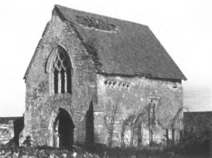 chapel in 1960 with hole in roof