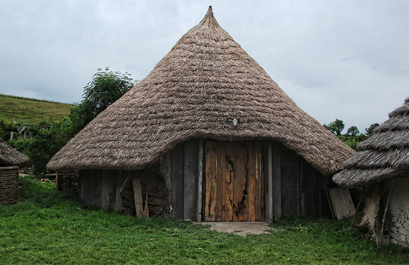 Reconstruction of an early Iron Age roundhouse