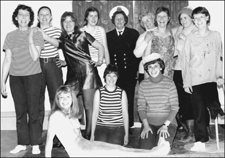 W.I. Show Back row: Mary Barns, Jenny Cartwright, Pat Wesley, Jane Crabbe, Joyce Markham, Peggy Crabbe, Phyl Brown, Shiela Williams, Judy Miller Front row: Gillian Wilson, Brenda Porter, Joy Frost