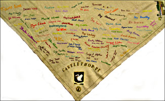 Castlethorpe W.I. embroidered tablecloth