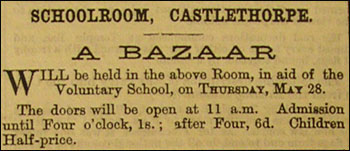 Castlethorpe bazaar 1874