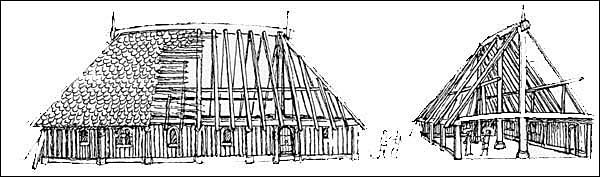 Style of the 11th century timber hall