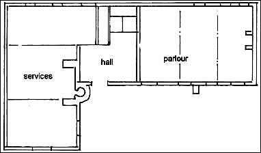 L shape plan of Castle House