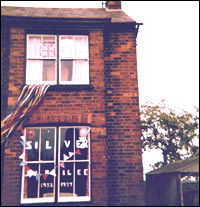 House in New Rd. decorated for the Silver Jubilee of Queen Elizabeth II