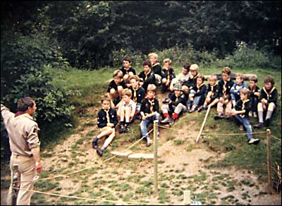 1st Hanslope Cub Scouts  at the Quarries Camp Site near Cosgrove